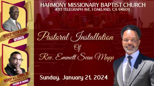 Pastor Emmett Sean Mapp Pastoral Installation Celebration