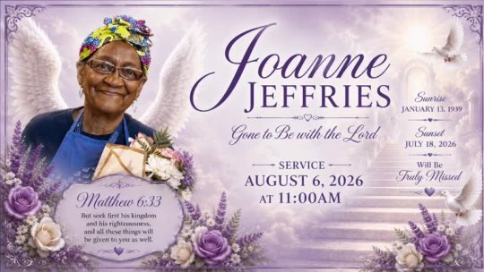 Joanne Jeffries Upcoming Service