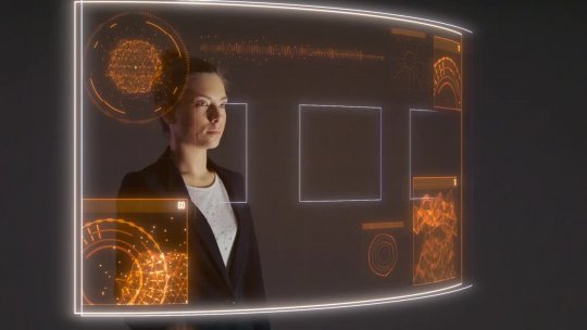 VIDDYOZE Business Woman with Hologram VIDDYOZE Business Woman with Hologram